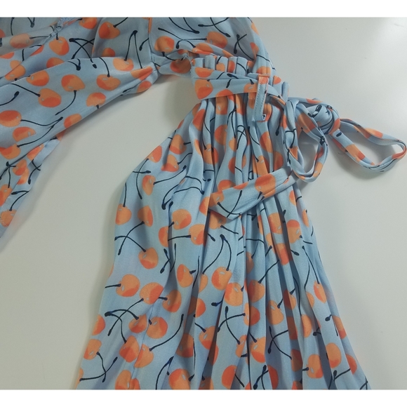 Free People Tie Sleeve V Neck Boho Blouse - Picture 8 of 12